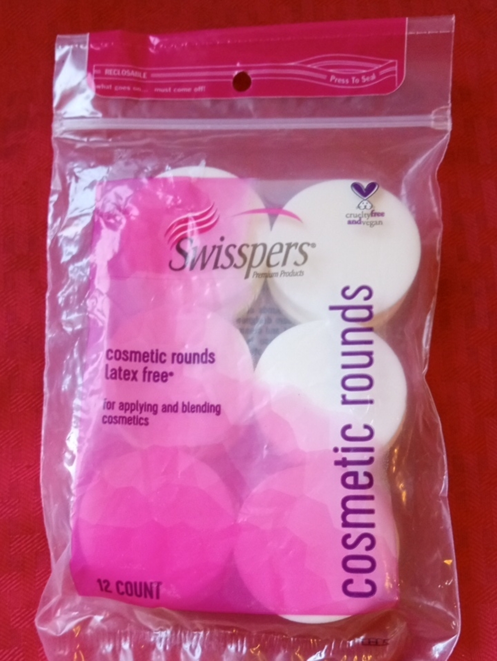 Brand New SWISSPERS White Cosmetic Rounds - 12 Count